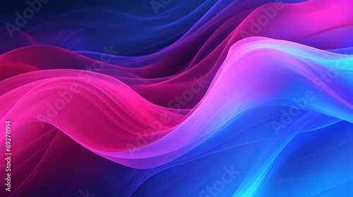 Neon waves in a symphony of azure and magenta, creating a dynamic and vivid visual symphony.