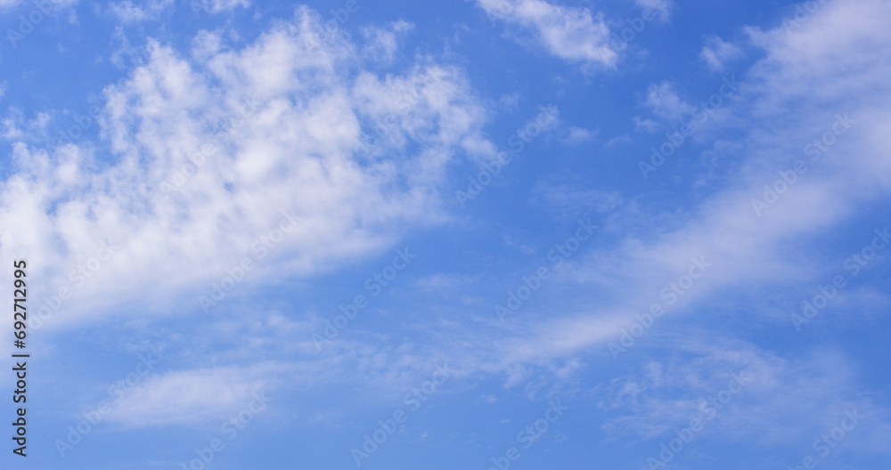 White clouds in blue sky