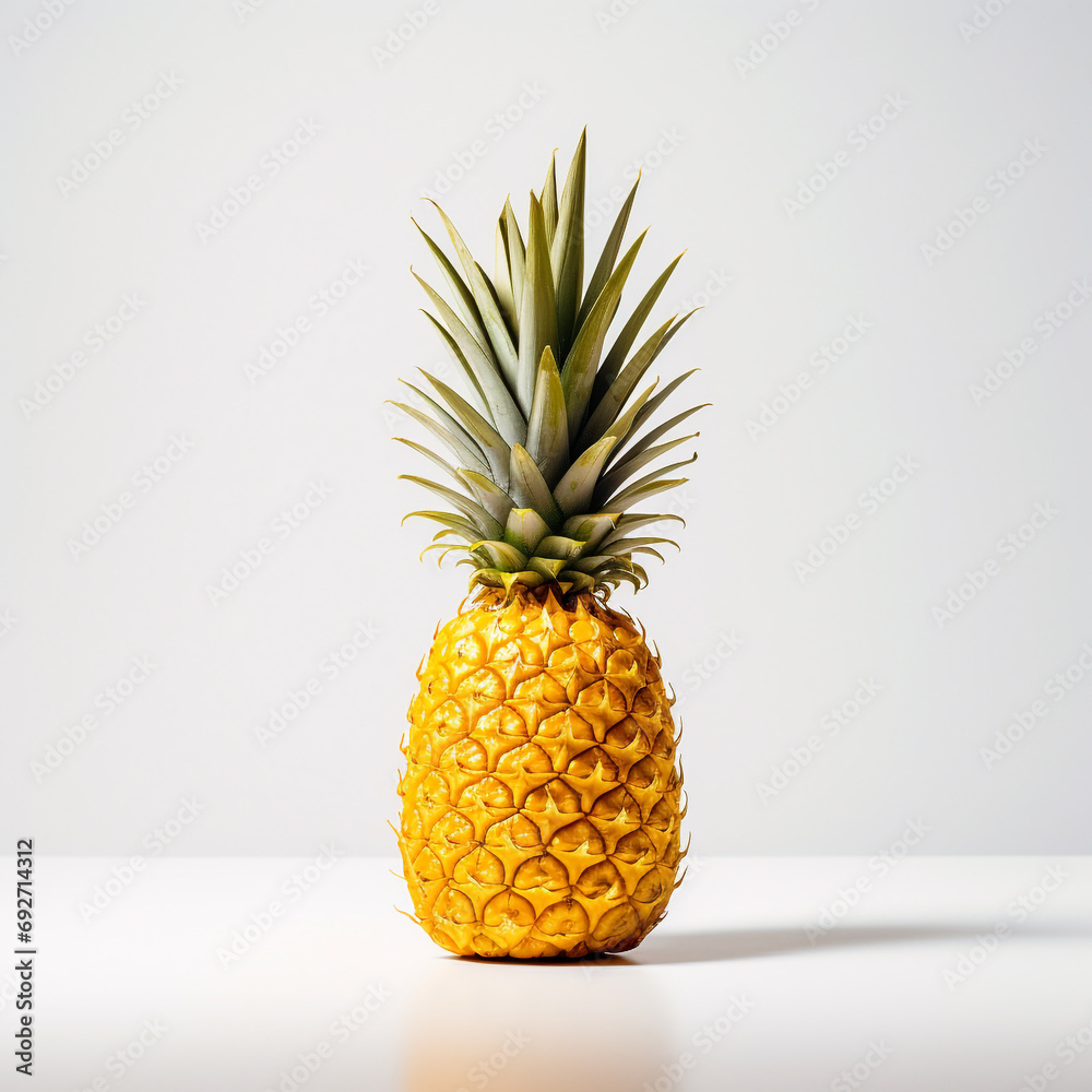 white background illustration portrait of pineapple white background illustration portrait of pineapple