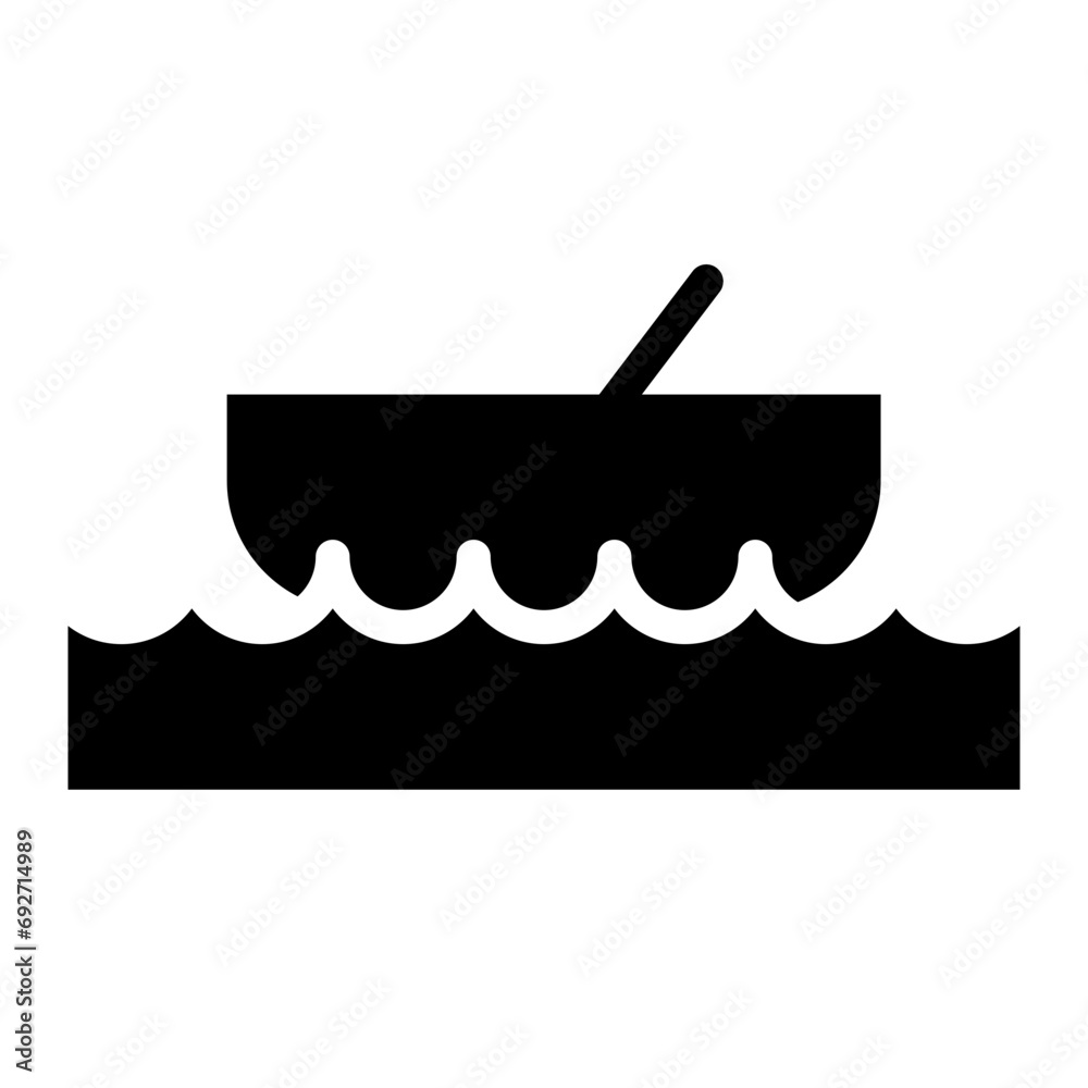 Fototapeta premium rowboat glyph