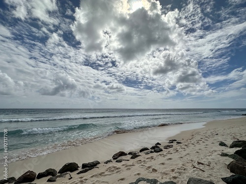 Scenic view of Rockley Beach in Hastings, Barbados photo