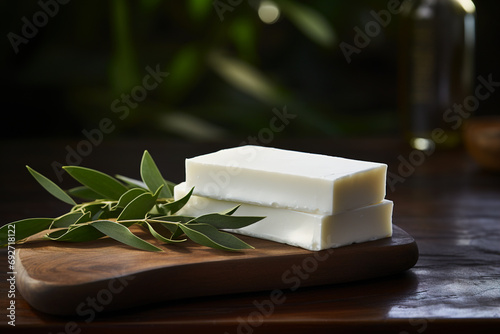 Wallpaper Mural Pieces of hand crafted homemade soap with eucalyptus. Torontodigital.ca