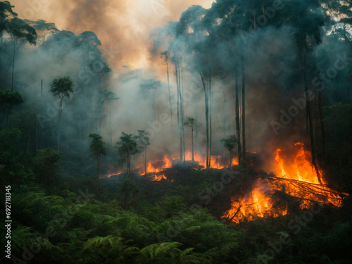 Emergência Ambiental: Incêndio Desolador na Floresta Tropical