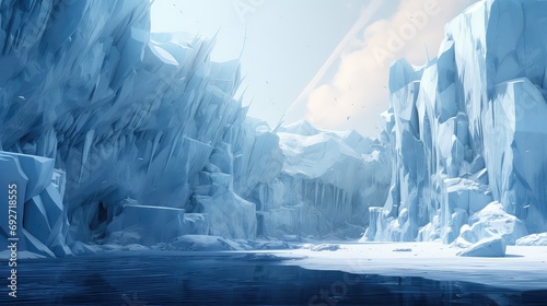 arctic dry dock icebergs illustration antarctica melt, polar ocean, glacier iceberg arctic dry dock icebergs