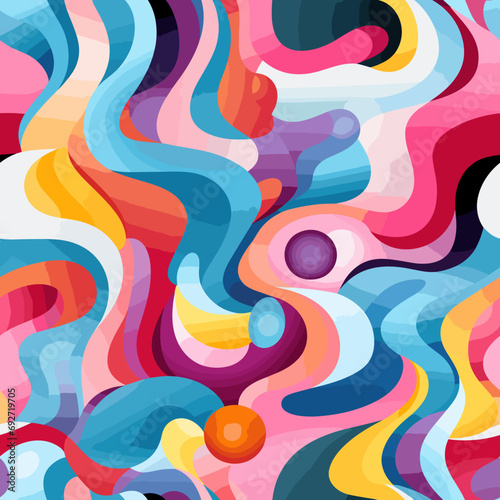 Abstract 1990s Aesthetic Seamless Texture - Repeatable SVG Vector - Tiled Pattern