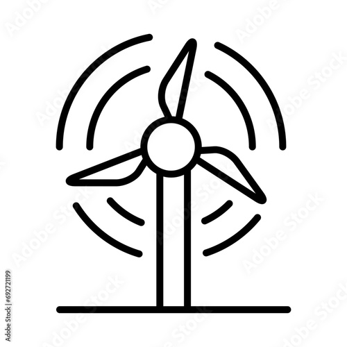 Wind power plant icon. Wind power icon. 
Renewable energy