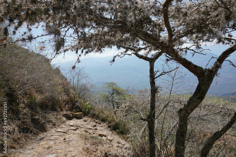 First part of the Camino Real hike, descending from Barichara into the Chicamocha Canyon, Colombia