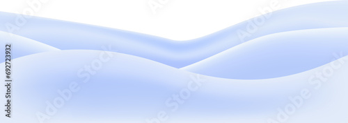 Snowdrifts isolated on transparent, png. Snow landscape decoration, frozen hills. Empty snow banks field. photo