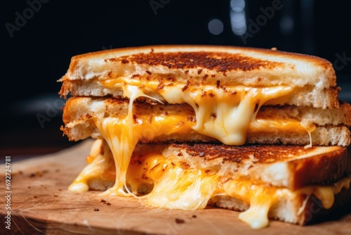 Close up grilled cheese sandwich photo