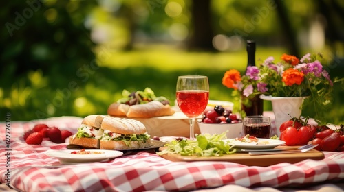 cheese lunch picnic food illustration bread chips, hummus vegetables, dip grapes cheese lunch picnic food
