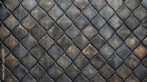 Metal fence pattern background