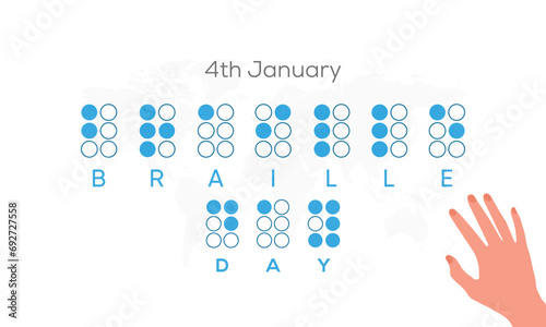 world braille day, world braille day campaign banner design, 4 january world braille day
