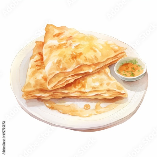 Delicious Bulgarian Banitsa: A Cheesefilled Phyllo Pastry AI Generated photo