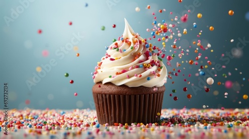 bakery sprinkles cupcake food illustration frosting vanilla, chocolate party, sweet treat bakery sprinkles cupcake food