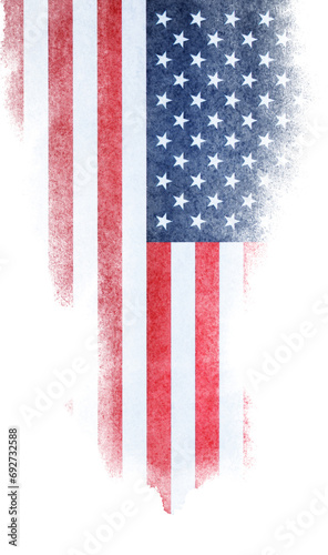 Grunge USA flag. American flag with grunge texture.