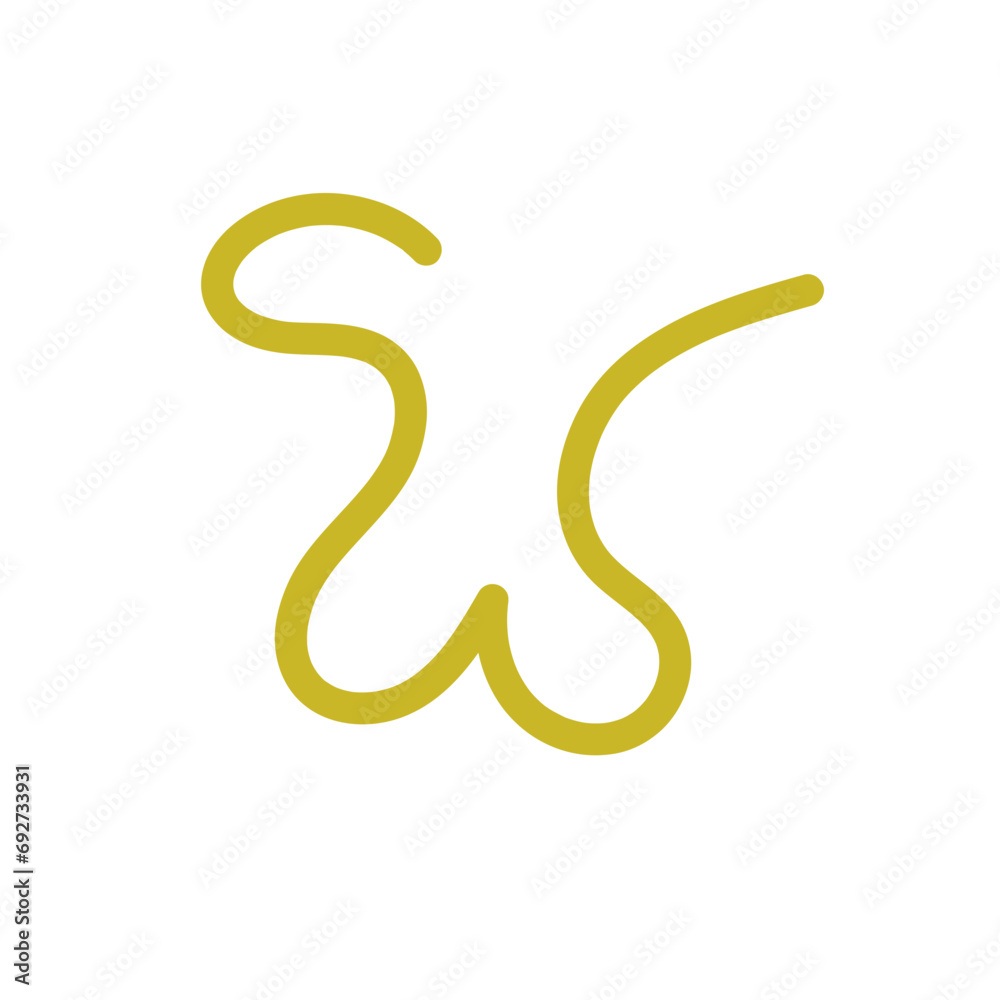 Wriggly scribble doodle line vector 