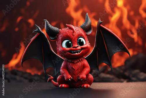 Cute and adorable little devil 귀엽고 사랑스러운 작은 악마 Generative AI