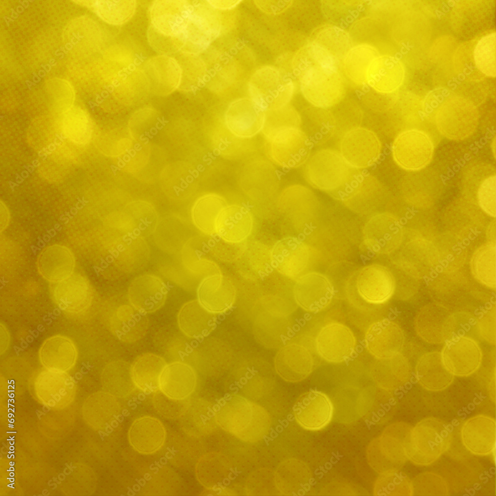 Fototapeta premium Yellow square bokeh background for seasonal, holidays, celebrations and all design works