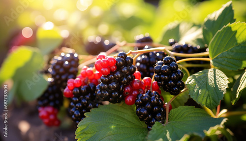 Freshness of nature  ripe, organic berry fruit generated by AI © Gstudio