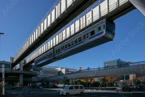 suspended train in chiba japan