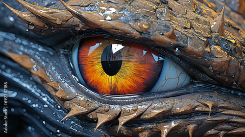 Closeup of a beautiful dragon's eye. You will get someone's attention with this picture. 