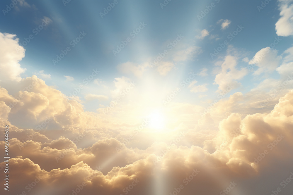The dazzling golden holy light of heaven. AI generative The dazzling golden holy light of heaven. AI generative