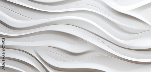An image showcasing a 3D wall texture with a minimalist, white sculptural relief pattern. 8k,