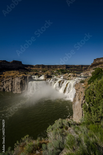 Shoshone Falls in Idaho, USA. stock photo