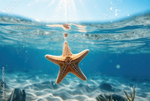 photo by jason dunn of a starfish on the beach under water photo