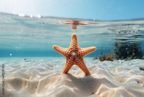 photo by jason dunn of a starfish on the beach under water photo