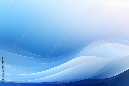 Smooth blue waves gradient background