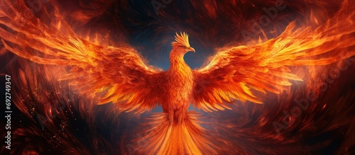 Phoenix, beautiful fire bird. photo