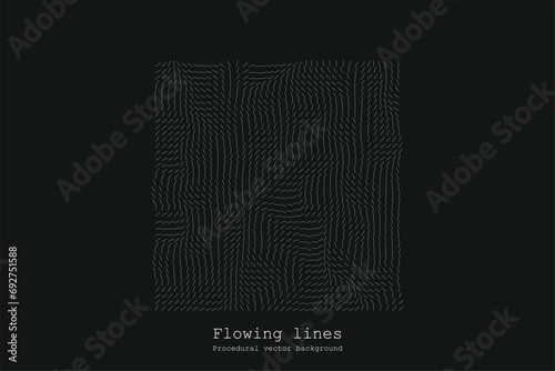 Abstract Line Matrix Pattern. Noise Flow Dynamic.