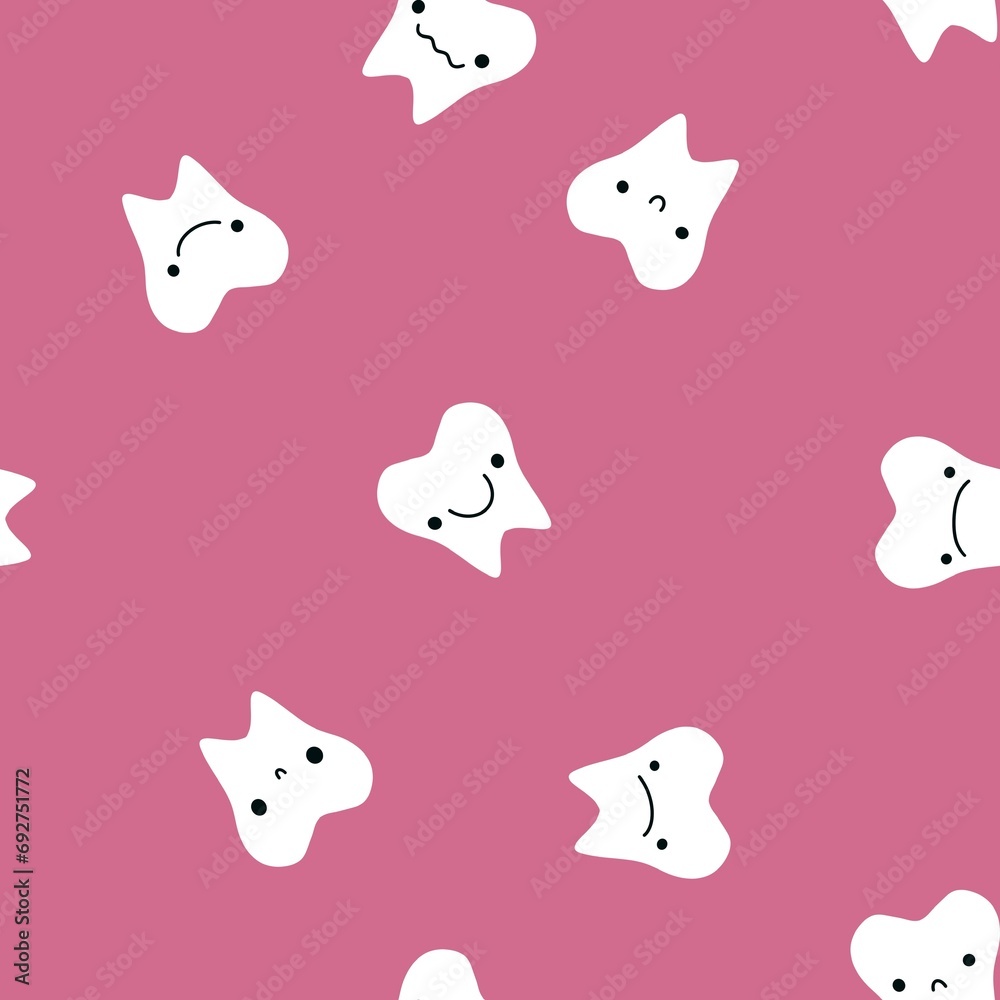 Medicine cartoon teeth seamless health dentist pattern for kids and doctors accessories and fabrics Medicine cartoon teeth seamless health dentist pattern for kids and doctors accessories and fabrics