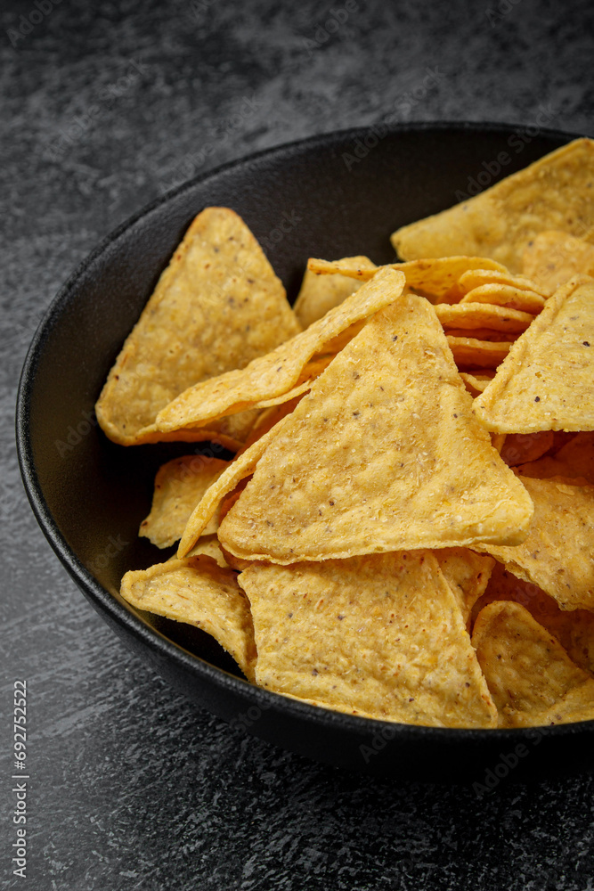 Corn chips, the concept of junk food and snacks Corn chips, the concept of junk food and snacks