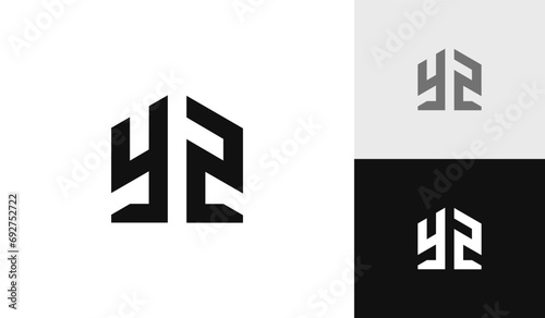 Letter Y2 initial with house shape logo design