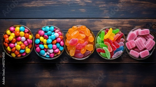 gummies assorted candy food illustration chocolates jellybeans, licorice toffees, mints truffles gummies assorted candy food photo