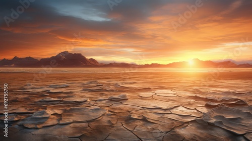 bleak cold desert landscape illustration chilly crisp, dry harsh, icy lifeless bleak cold desert landscape