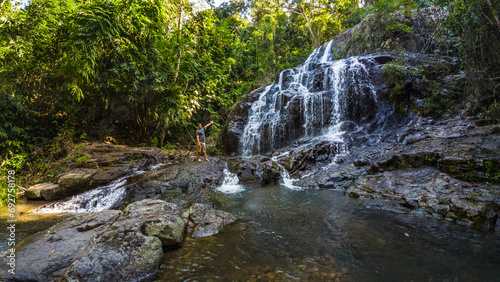 Namtok Salatdai waterfall small size waterfall ,Nakhon Nayok,Thailand