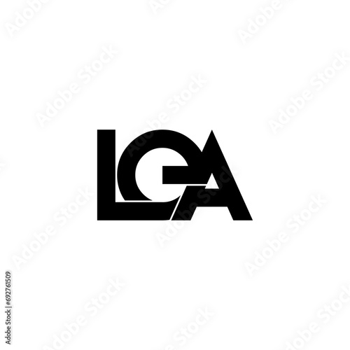 lea typography letter monogram logo design