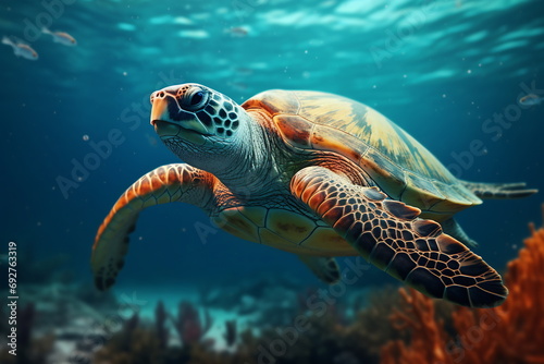 Oceanic Journey - Sea Turtle © Canvas Alchemy