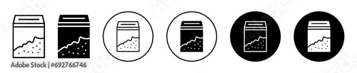 Cocaine packet icon. heroin, amphetamine, cannabis marijuana drug powder bad or pouch logo symbol set. addiction or bad habit of illegal cocaine drug packet dose vector. 