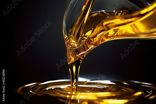 Pour olive oil background food flowing ingredient transparent cooking liquid healthy splashing yellow