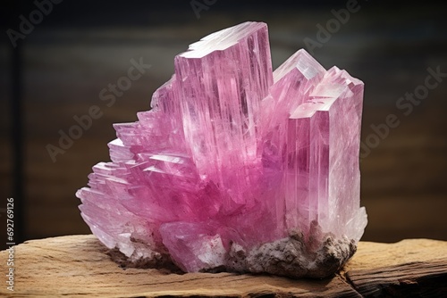 Natural Rough Kunzite Gemstone Crystal - Rare and Collectible Mineral from Mining Collection
