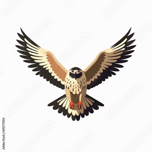 Hawk in cartoon, doodle style. Isolated 2d vector illustration in logo, icon, sketch style, Eps 10. AI Generative