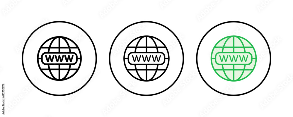 Obraz premium Web icon set. go to web icon. web click icon
