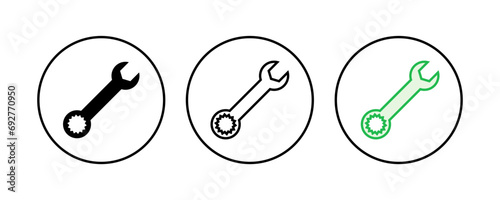 Wrench icon set. repair icon vector. tools icon vector