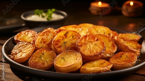 Image of crispy roast potatoes.