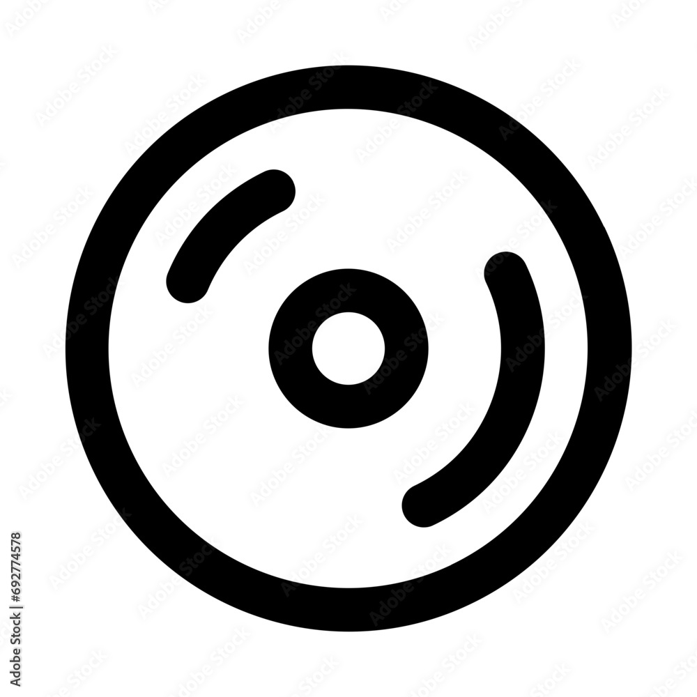 Disk Line UI Icon Disk Line UI Icon