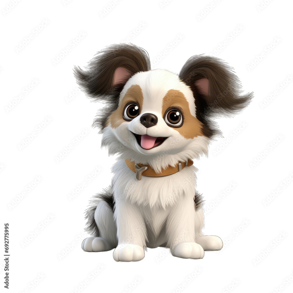 3D model cute dog toy isolated on transparent or white background, png 3D model cute dog toy isolated on transparent or white background, png